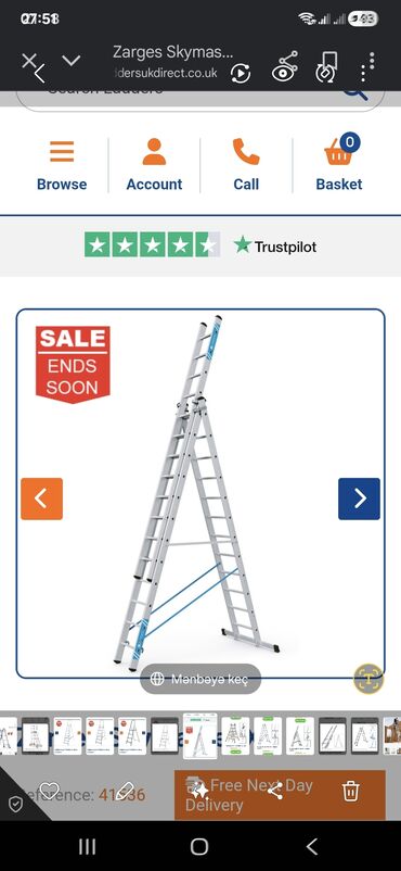 Nərdivanlar: Məhsul: Zarges Combi‑Master DX kombinə edilmiş nərdivan Təsvir: - — 2