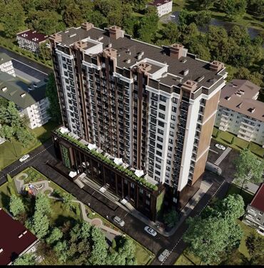 квартира город каракол: 1 комната, 47 м², Элитка, 15 этаж, ПСО (под самоотделку)