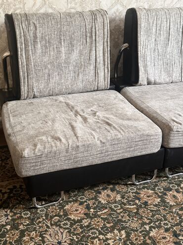 диван г ош: Модульный диван, цвет - Серый, Б/у