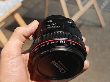 pult az: Canon EF 50mm f/1.2 L USM İlk sahibiyəm. Az işlətmişəm. Sony kamera — 9