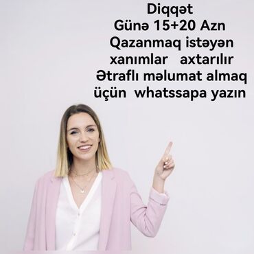 Marketoloqlar: Marketoloq tələb olunur, Onlayn iş, 46 yaşdan yuxarı, Təcrübəsiz