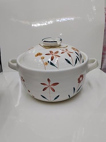 купить термопот: Керамическая кастрюля с крышкой и ручками - Материал: толстостенная — 1
