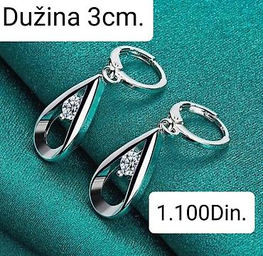 Posrebrene minđuše kapljica, od hirurskog čelika sa žigom S925