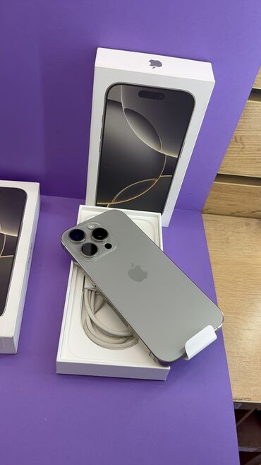 телевизоры в бишкеке дордой: IPhone 16 Pro, Колдонулган, 256 ГБ, Куту, 98 %