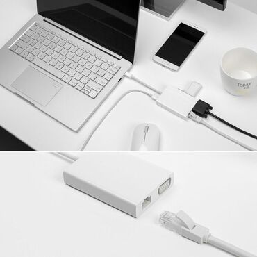 принтер в рассрочку: Адаптер-хаб Xiaomi Mi USB-C to VGA and Gigabit Ethernet Multi-Adapter