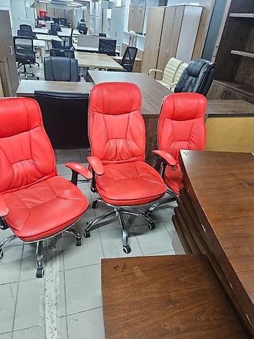 Ofis mebeli: İşlənmiş, Təkərli, Qolları tənzimlənmir, Dəri — 3