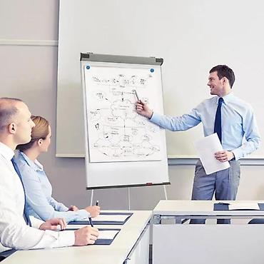 Ostali kancelarijski nameštaj: Flipchart Coyote – tronožac, sklopiv - Magnetna bela tabla sa — 9