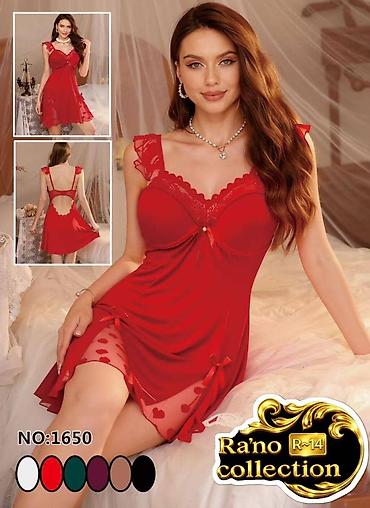 Комплекты: Комплект, Пеньюар, Сатин, С кружевом — 35