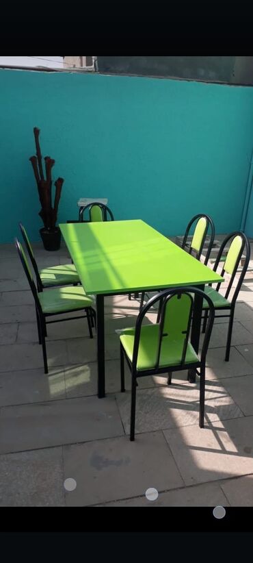 Masa və oturacaq dəstləri: Mətbəx üçün, Açılmayan, Dördbucaq masa, 4 stul — 7