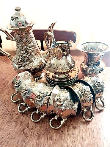cay servisi: Çay dəsti, rəng - Qızılı, Metal, 6 nəfərlik — 2