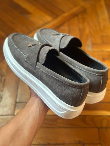 ağ mokasinlər: IMPERATOR kişi mokasinləri - Model: slip-on mokasin - Rəng: tünd boz