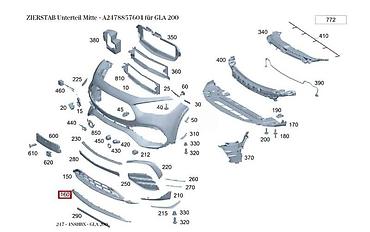 cena automobila: HROM LAJSNA MASKA NOSAC BRANIK ZA MERCEDES BENZ GLA 180, GLA 200, GLA — 4