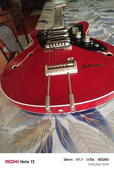 azerbaycan gitara mahnilari: Jolana Tornado elektrik gitarası vintage - Korpus: yarı-akustik — 1