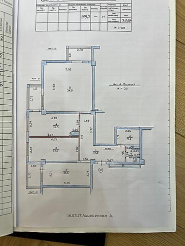 122: 3 комнаты, 122 м², 12 мкр Элитка, 9 этаж, Евроремонт — 9