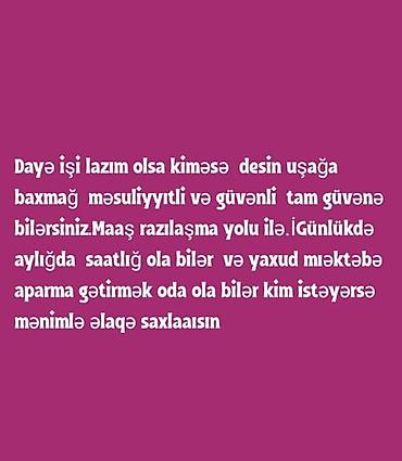 Uşaq baxıcısı xidməti - Məsuliyyətli və etibarlı dayə xidməti - Tam lalafo.az -da Uşaq baxıcısı xidməti - Məsuliyyətli və etibarlı dayə xidməti - Tam