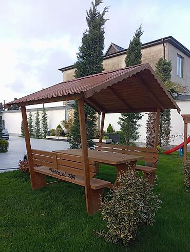 набор инструментов: Bağ üçün taxta besedka (skamyalar və masa dəsti ilə) - Material — 4