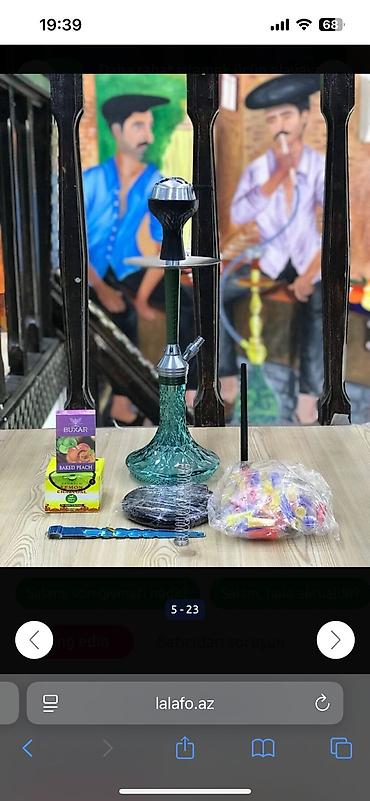 Qəlyanlar və tütün qızdırıcıları: Tam nərgilə dəsti – klassik model Komplekt: - Şüşə kalba (müxtəlif — 16