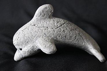 box: STARA GIPSANA FIGURA DELFINA | Stara gipsana figura delfina, dužine — 1