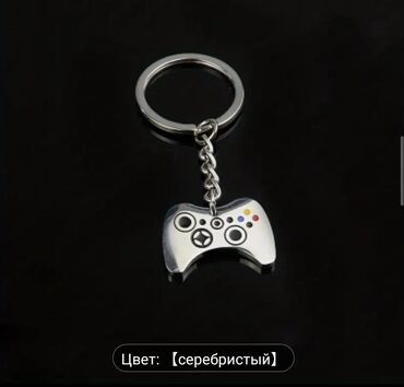 очки круглый: Брелок металлический в форме контроллера для видеоигр. Серебристый