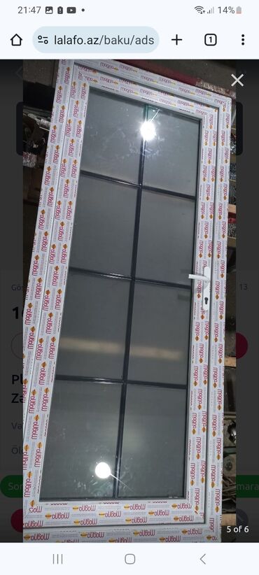 Plastik qapılar: Yeni Plastik qapı Zamok və çərçivə ilə, Zəmanətli, Pulsuz quraşdırma, Pulsuz çatdırılma, Rayonlara çatdırılma, Ödənişli çatdırılma — 6