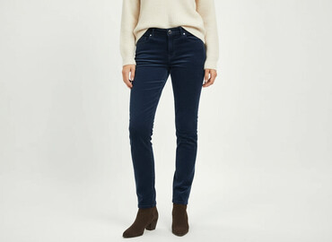 Women's Pants: Peacocks, Spodnie materiałowe damskie, rozmiar L