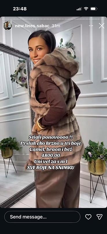 torbice nis: Prsluk od eko krzna sa kapuljačom *NOVO * - Model: bez rukava, meko — 1
