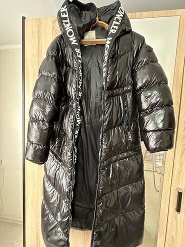 утепленная зимняя куртка: Пуховик, Длинная модель, С капюшоном, S (EU 36)