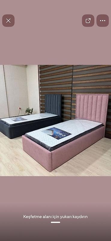 Çarpayılar: Yeni, Təknəfərlik çarpayı, Bazalı, Matras ilə, Siyirməsiz, Azərbaycan — 3