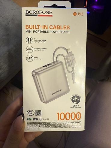 Внешний аккумулятор BOROFONE B93 – мини power bank с встроенными