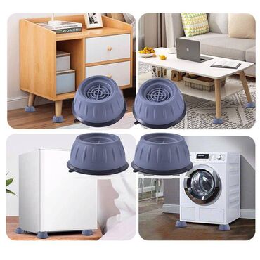 Tunel gume za veš mašine: 4kom anti-vibraciona - neklizajuća PODLOGA ZA VEŠ MAŠINU Postavite na — 9