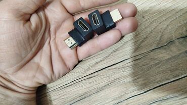 кабель hdmi vga: İstiqaməti dəyişən bucaqlı 90° HDMI erkək-dişi adapter. 3 əd. qalıb
