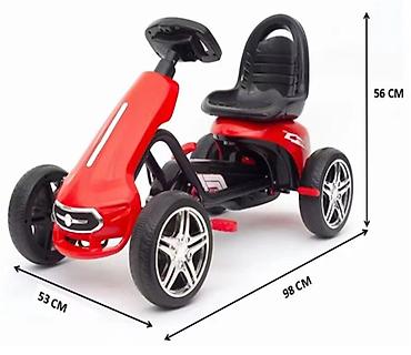 rucni bubanj: Karting mini na pedale – Crveni - Kompaktno dečje vozilo na pedale sa — 1