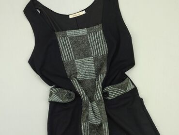 czarna sukienki midi z rozcięciem: Dress, 2XL (EU 44), condition - Good