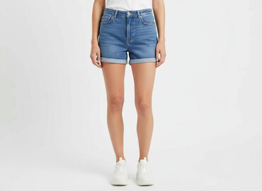 pull and bear jeans mom fit: PULL&BEAR, Szorty damskie, rozmiar XS