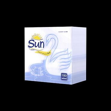 Kağız salfetlər: 1 backasi- 50 QEPIK
WHATSAPPDA YAZIN 
Sun kağız salfetlər – 100 ədəd — 1