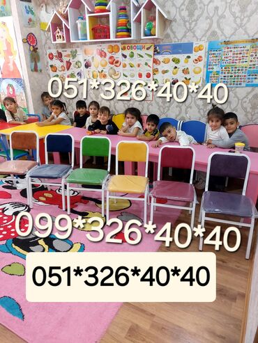 Stullar: Uşaq baxçası üçün stullar Uşaq üçün stol stul Masa ve oturacaq — 15