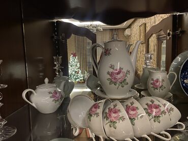 cay servisi: Çay dəsti, rəng - Ağ, Farfor, Bohemia, 6 nəfərlik, Çexiya