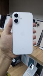 списанные айфоны за 0 рублей: IPhone 16, Колдонулган, 128 ГБ, Ак, Коргоочу айнек, Каптама, 100 %