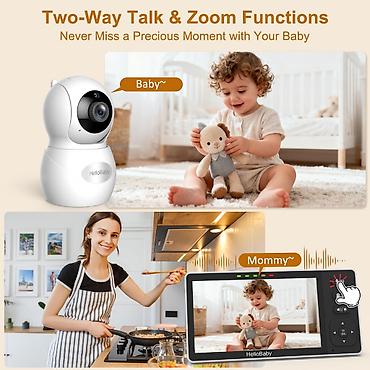 baby monitor: HelloBaby HB6081 Uşaq Nəzarət Kamerası 📹 Full HD 1080P – Aydın və — 6