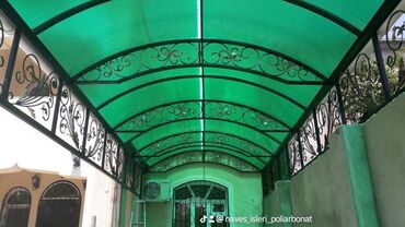 Dam işləri: Polkarbonatin satişi ve montaji 
Polikarbonat satişi 140-180m arasi — 10