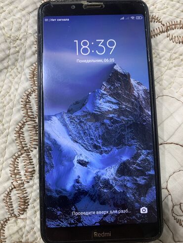 батарейка телефон: Xiaomi, Redmi 7A, Б/у, 32 ГБ, цвет - Синий, 2 SIM
