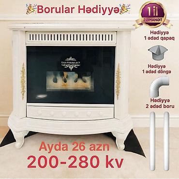 Peçlər və kaminlər: Kamin Peçi, Yeni, yanacaq - Qaz, Ünvandan götürmə, Rayonlara çatdırılma, Ödənişli çatdırılma — 1