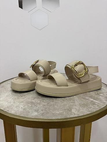 Qadın ayaqqabıları: Selin shoes 38 ölçü 1-2 defe geyinilib Krem rəngli iki qayışlı rahat — 3