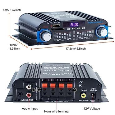 700w: Bluetooth/FM/USB/SD dəstəkli 4-kanallı rəqəmsal səs gücləndirici – 12V — 3