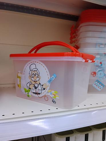 Пластиковый контейнер‑аптечка с крышкой и ручкой. - Назначение at lalafo.kg Пластиковый контейнер‑аптечка с крышкой и ручкой. - Назначение