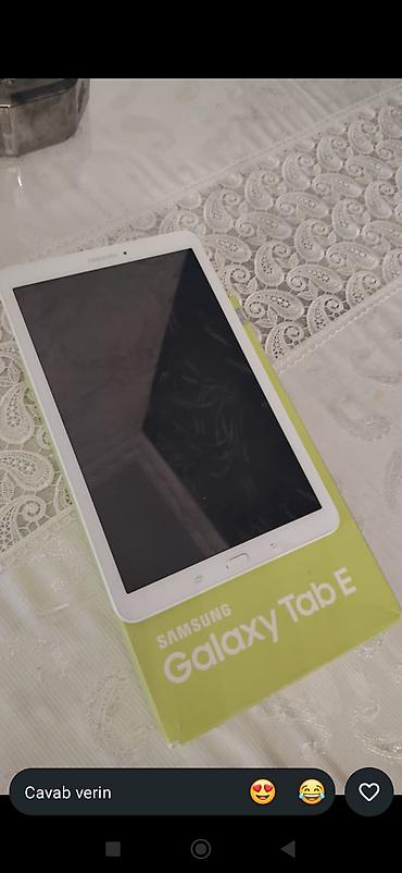 tablet sat: Samsung Galaxy Tab E planşet - Model: Samsung Galaxy Tab E - Rəng: Ağ — 3