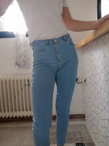 bele farmerke ženske: Jeans, High rise, Skinny