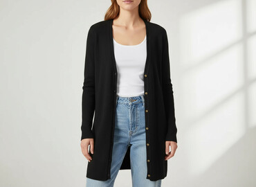 długi sweter: H&M, Women`s knitwear, size M