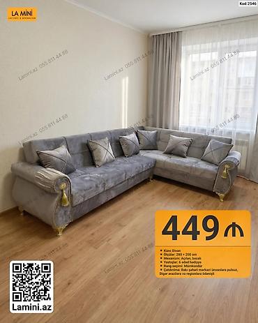 Divanlar: Künc divan – model kodu: 2546 - Ölçülər: 280 × 200 sm - Mexanizm — 1