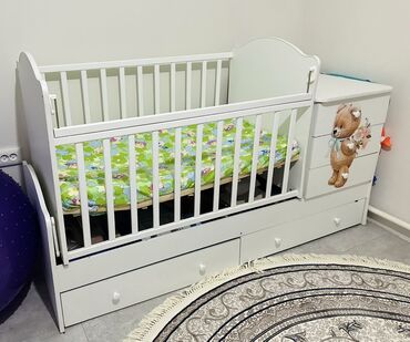 современный платяной шкаф: Детская кровать трансформер, Другой тип, цвет - Белый